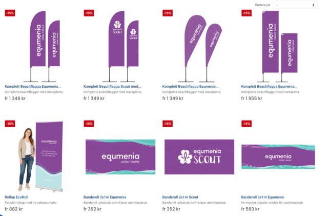 Beachflags, rollups och banderoller